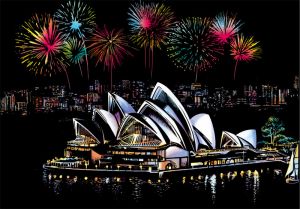 Скретч-картина Sydney Opera House (Сиднейский оперный театр)